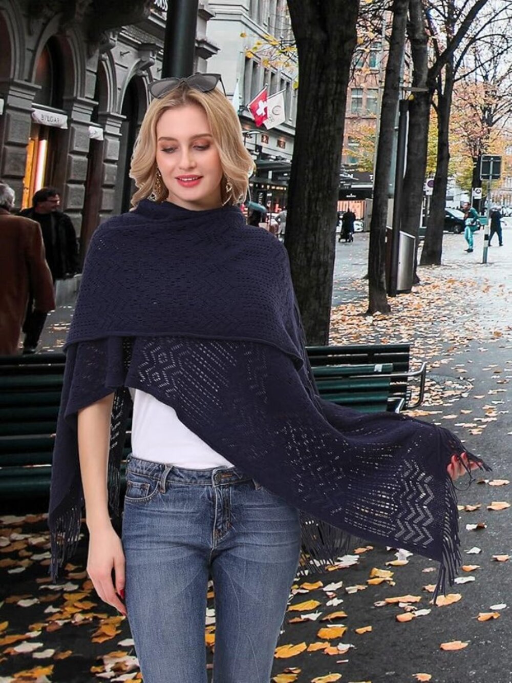 Ann Taylor Knit Shawl Wrap – Open Front Layering Piece – One Size 🔥